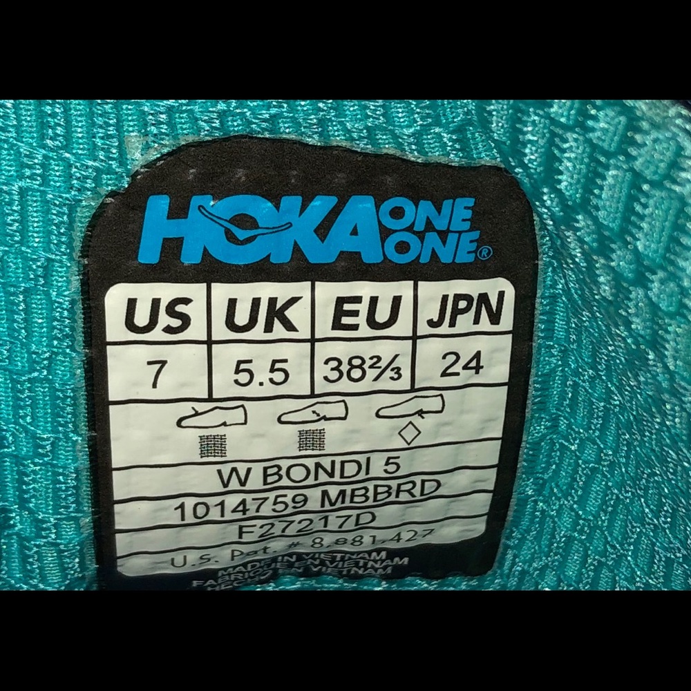 Hoka One One Bondi 5 Women’s Size 7 running shoes